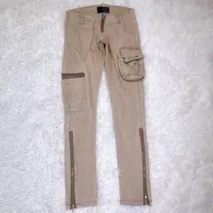 S'LEO【5】スキニーカーゴパンツ　ベージュ　レディース　小さいサイズ
