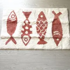 魚デザインの室内用玄関マット　50*80センチ