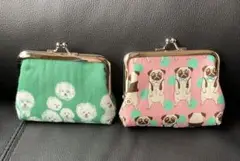 egoma ビションフリーゼちゃんと パグちゃんのがま口　２個セット