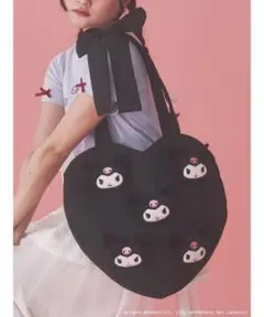 merry jenny クロミ　KUROMI heart tote bag