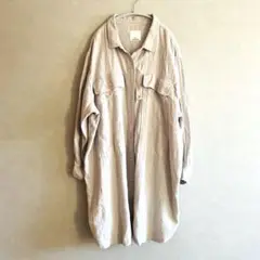 美品［GENE HEAVENS］コットンリネンシャツワンピース