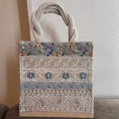 ウキウキラッキーDAY特価♡インド刺繍ミニジュードバッグ
