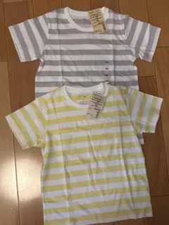 【新品未使用】無印良品ストライプTシャツ 120cm 2枚セット