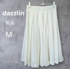 【新品・タグ付♡】ダズリン　dazzlin M ホワイト フレアスカート　膝丈