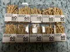 ゴルフ　ウッドティー レギュラー　60mm 300本 (30本入　10箱)