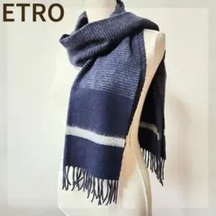 【￼美品】ETRO/エトロ　カシミヤ100% 大判ストール　ペイズリー　秋冬ネル 美品】ETRO/エトロ カシミヤ100% 大判ストール ペイズリー 秋冬ネル
