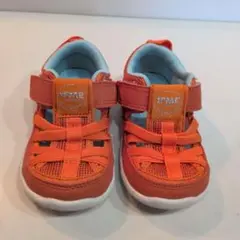【美品】イフミー ダブルベルトタイプ ウォーターサンダル　オレンジ15㎝