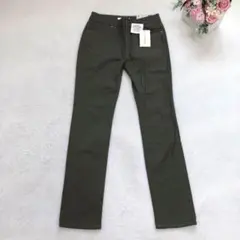 新品 コンフォートベーシック カラースキニーパンツ ボトム カジュアル 緑