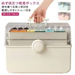 薬箱 収納ケース 応急ボックス 3段 薬ケース 薬入れ 大きい 大容量[tj2A