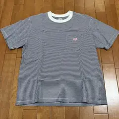 DANTON ボーダーTシャツ ネイビー×白 40