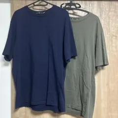 【2枚セット】　ユニクロ+J Tシャツ Mサイズ　ネイビー&オリーブ