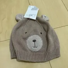【新品未使用】H&M クマ耳付きベビー帽子