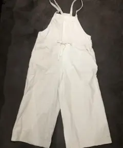 サロペット　オーバーオール　白　コーデュロイ