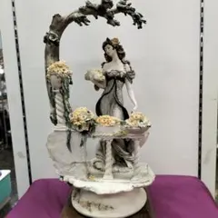 イタリア（フローレンス人形 〈オブジェ フィギュア 像〉19cm2点現状品 イタリア（フローレンス人形 〈オブジェ フィギュア 像〉19cm