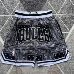 BULLS バンダナ柄 バスケットパンツ L