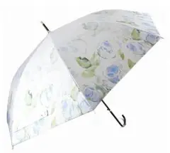 新品mm★（カラー：ブルー）花柄　晴雨兼用傘　UVカット　レディース用傘　日傘