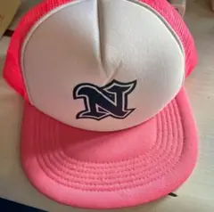 日大藤沢 日藤 日大 Nロゴ ピンクキャップ 野球応援