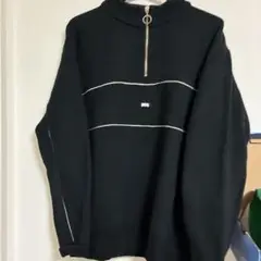 ブラック ジップアップ トレーナー