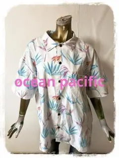 ☘️T17689☘️ocean pacific 半袖 アロハ ハワイアン シャツ