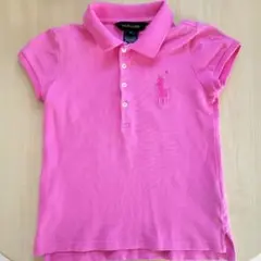 ラルフローレン Ralph Lauren ピンクポロシャツ 5(110)