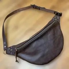 vasco LEATHER WAIST BAG -LARGE ブラウン