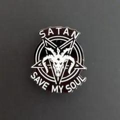SATAN SAVE MY SOUL ヤギ ピンバッジ N83-3