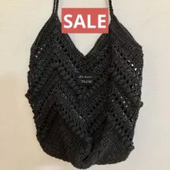 グラニーバッグ　コットン糸　ハンドメイド　編み物