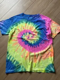 キッズ　男女兼用　Tシャツ　派手　タイダイ　染め　染め模様　フェス