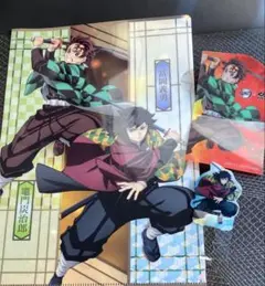 3個セット　くら寿司 冨岡義勇 ストローチャーム　炭治郎オリジナルシート　鬼滅