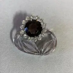 【新品未使用】ひまわり ヒマワリ 向日葵 ブローチ レトロ