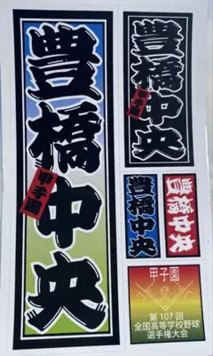 【豊橋中央】第107回全国高校野球選手権大会記念ステッカー【他の学校も可能】