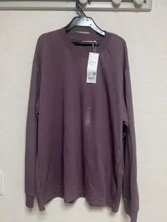 新品タグ付　値下げ可　UNIQLO U パープル 長袖シャツ XL