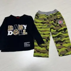 BABYDOLL ロゴTシャツ 迷彩パンツ セット 90cm まとめ売り