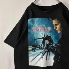 シザーハンズ　ムービーTシャツ　ティム・バートン　XLサイズ　ブラック　古着