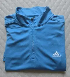 値下げ❗【中古】アディダス半袖シャツ ライトブルー(size:O)