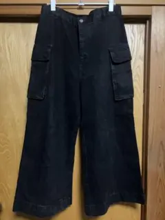 ブラックデニムパンツ　両ポケ