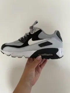 NIKE エアマックス90 GS LTR wolf Gley White