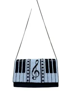 ピアノ 鍵盤 デザイン クラッチバッグ