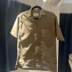 nanamica ベージュ 半袖シャツ　ナナミカ　ジップシャツ　ほぼ新品