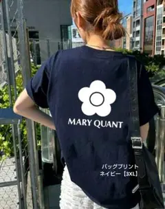 【3XLサイズ】バッグプリントネイビー Tシャツ