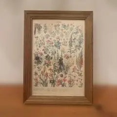 ビンテージ 花 アートプリント FLEURS 額　フレーム