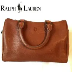 【美品】Ralph Lauren ヴィンテージ レザー ミニ ボストン バッグ