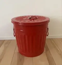 ゴミ箱 缶 レッド 赤 ダストボックス ブリキ