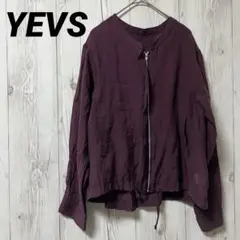 【YEVS】イーブス　春夏ジャケット　羽織り　ジップアップ　薄手