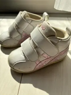 asics ベビーシューズ ホワイト/ピンク