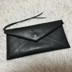 ⭐️未使用級⭐️ドーノ レター型ウォレットL コインケース取り外し 黒 レザー