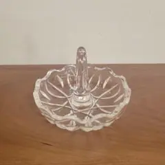 クリアガラス アクセサリートレイ リングホルダー