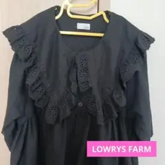LOWRYS FARMキッズ140～150 麻、綿混合ワンピース