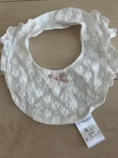 花柄刺繍リボン付きスタイ 70-90