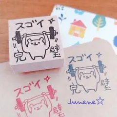 先生はんこ(スゴイ完璧くま) ゴム印